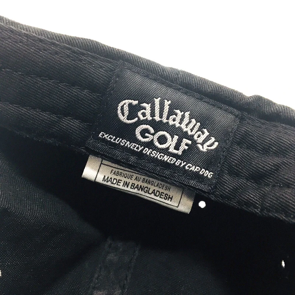 Callaway Big Logo Golf VFT Hat Cap Strap Back Adjust Black White